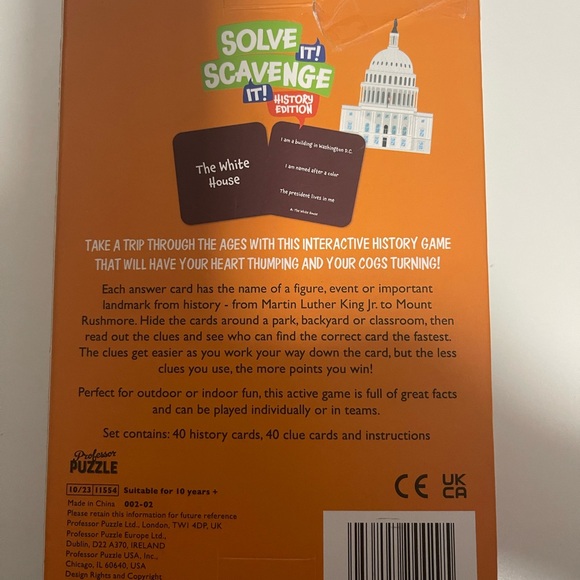 Solve It! Scavenge It! History Edition Game - Picture 2 of 5